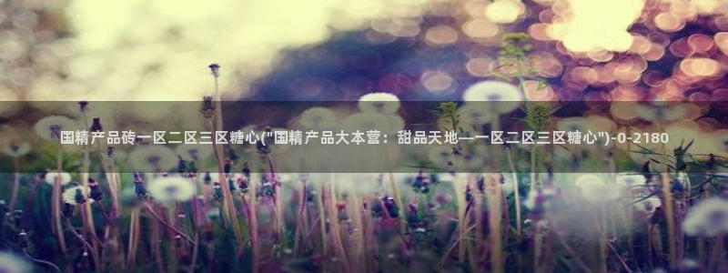 糖心vlog精品：国精产品砖一区二区三区糖心(\